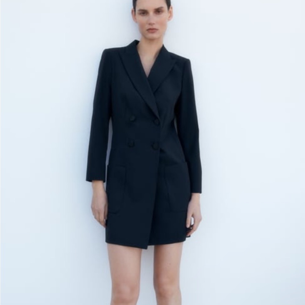 Zara navy blazer dress